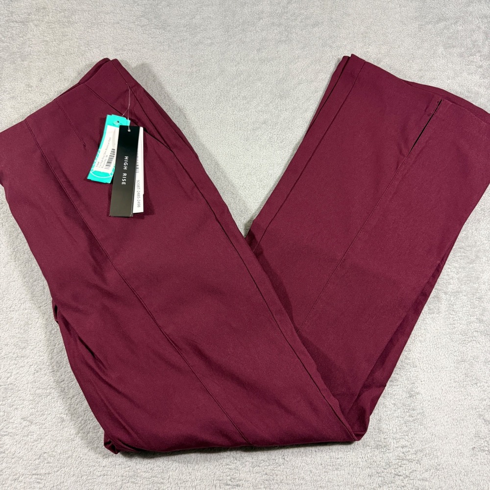 Tribal Fia High Rise Slim Bootcut Pant Women 16 Burgundy 9208T-2485